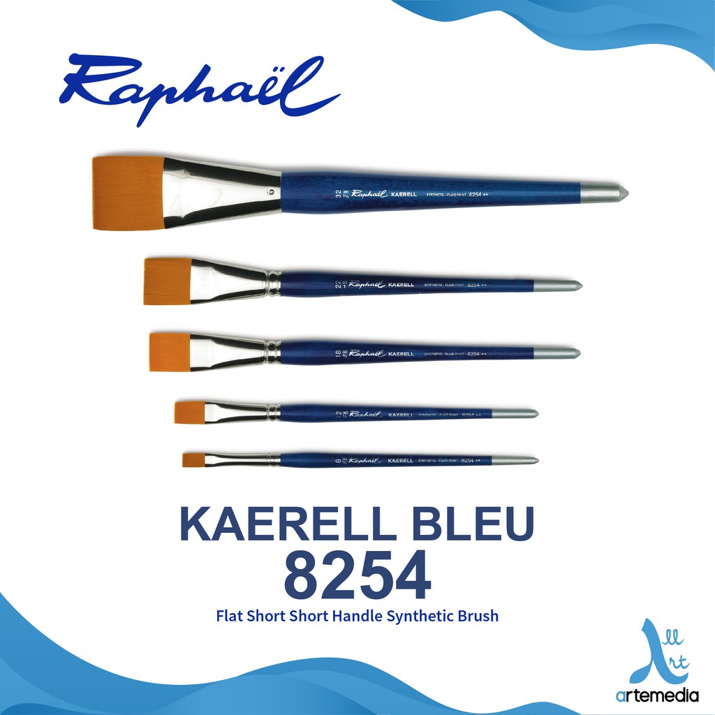 

Raphael 8254 Flat Kaerell Bleu Synthetic Brush Short Handle