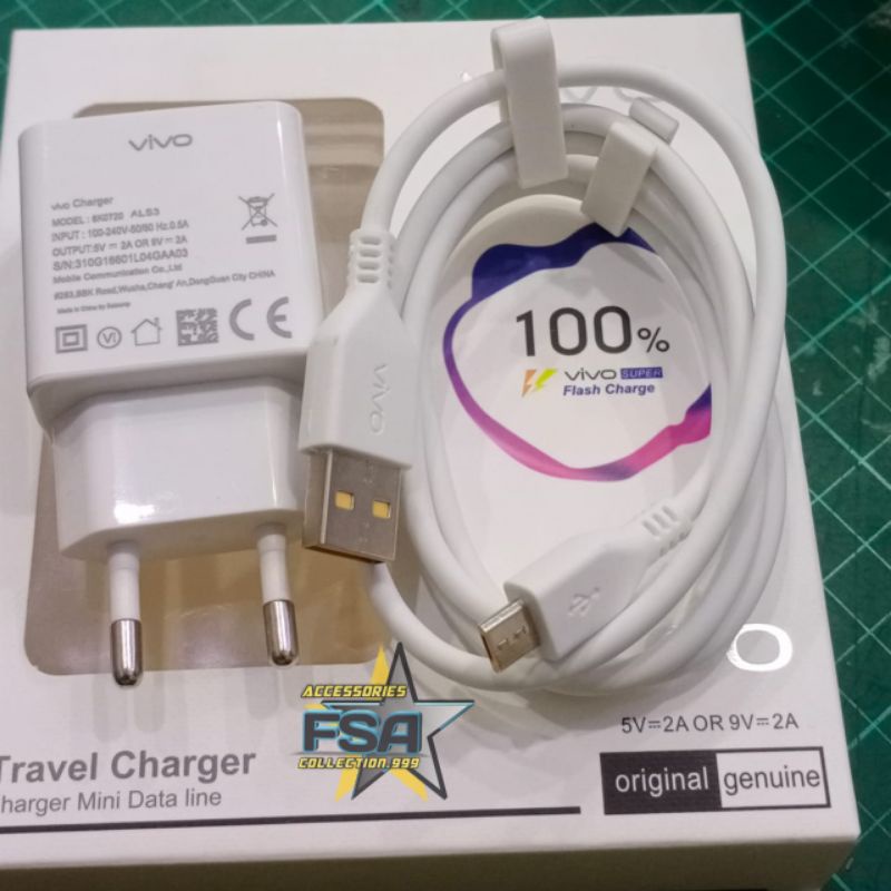 Charger Vivo X60 Original Dual Engine Fast Charging Dua Mesin Micro USB