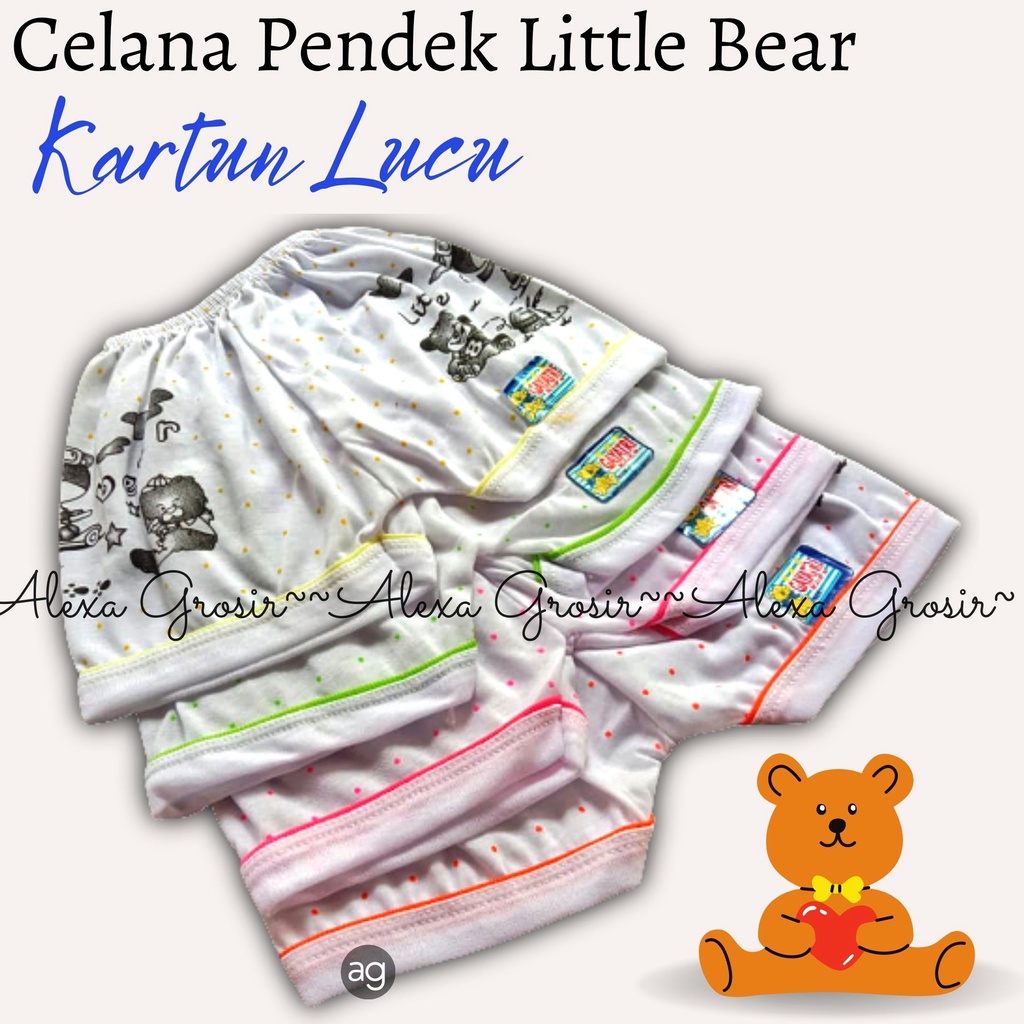 CELANA PENDEK HARIAN MURAH LITTLE BEAR-ALEXA