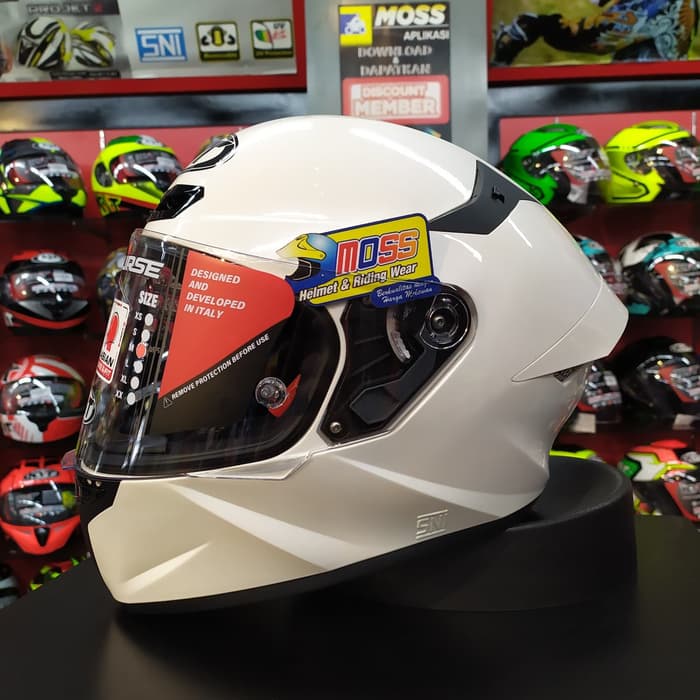 Helm KYT TT Course Solid White Putih Polos | Fullface | Original