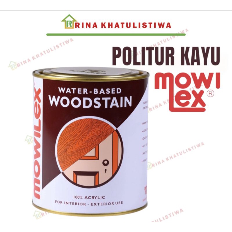Mowilex Woodstain Pelapis Kayu 1liter | Politur Mowilex