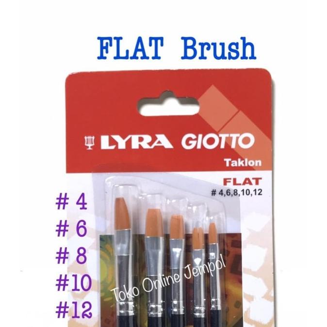 

Flat Brush Isi 5 Kuas Plat Set Lyra Giotto 569900 Taklon Art Atk0956Ly