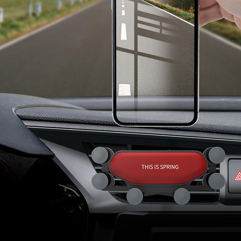 SOLIGHTER Universal Truck Phone Mount Holder For Car Gravity Air Vent Mount Clip Smartphone Bracket Car Accessories Retract New Upgraded Mute Anti-Slip Shockproof Adjustable Angel/Multicolor