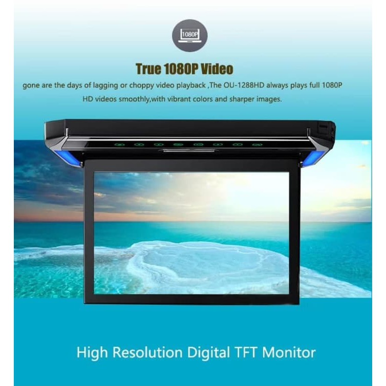Tv plafon / Roof 12.1&quot; LED Slim Universal. HD, HDMI &amp; Memory Card