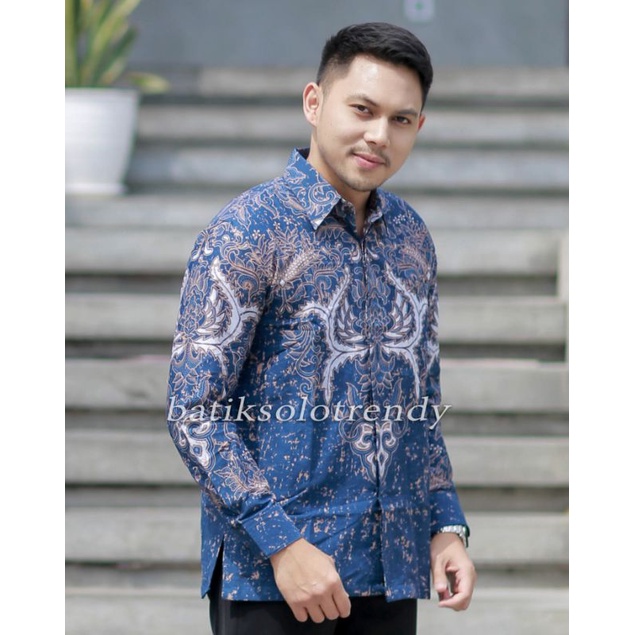 TRENDY 223 KEMEJA BATIK LENGAN PANJANG KAIN HALUS MURAH