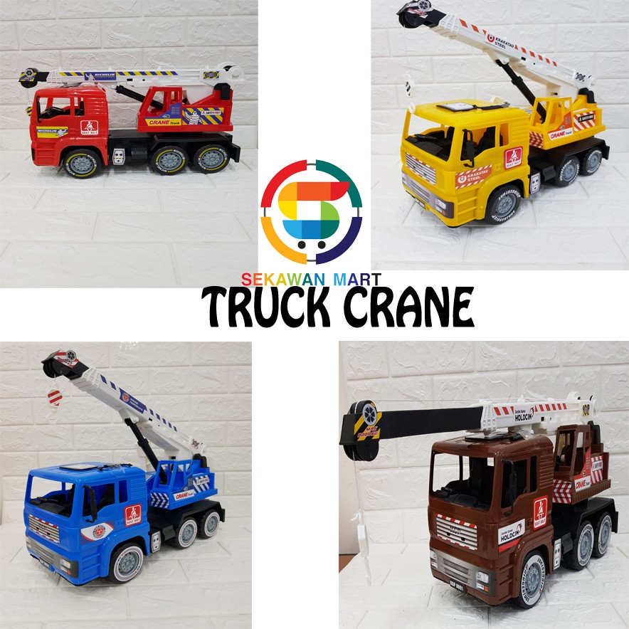 Mainan Anak Construction Crane Truck/ Truk Kontruksi Bangunan 8091A