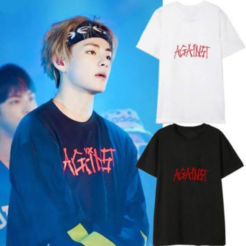 Kaos Baju BTS V KIM Taehyung A. G. A. I. N. S. T