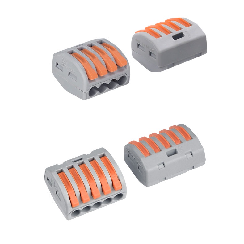 Terminal Blok Konektor Sambungan Kabel Listrik Plug-in Wire Connector - Gray