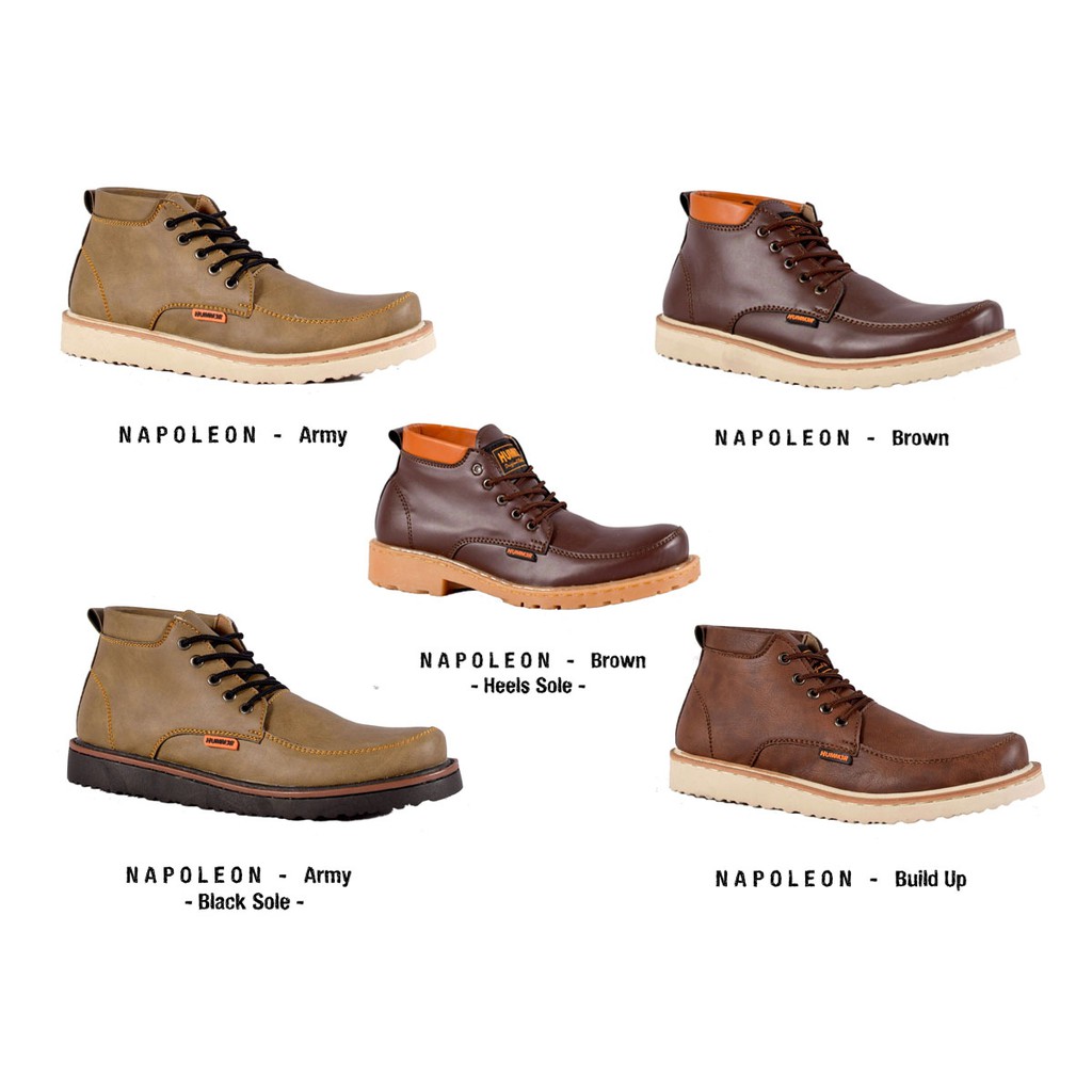 sepatu pria boots bikers hummer napoleon original