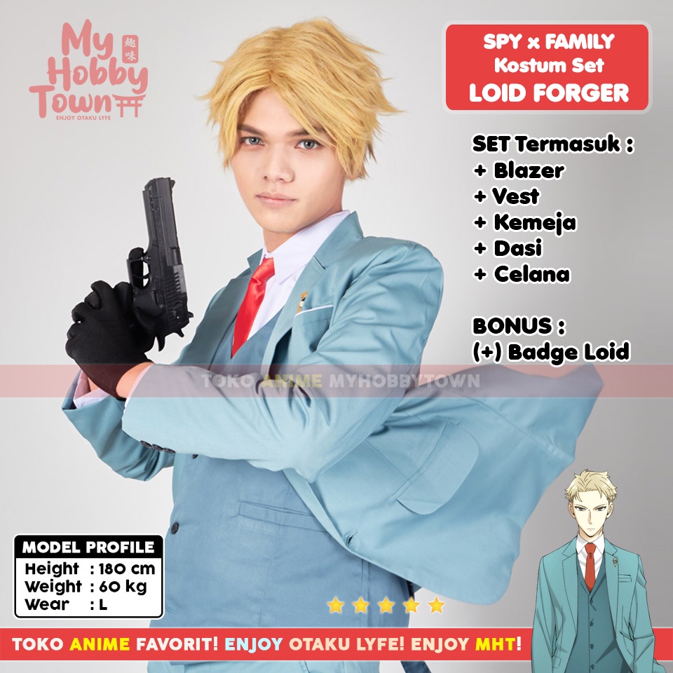 Kostum Cosplay Anime Spy X Family Loid Forger