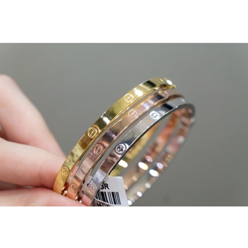 Gelang Titanium wanita dapat 3pc anti luntur  Gtt69 EL