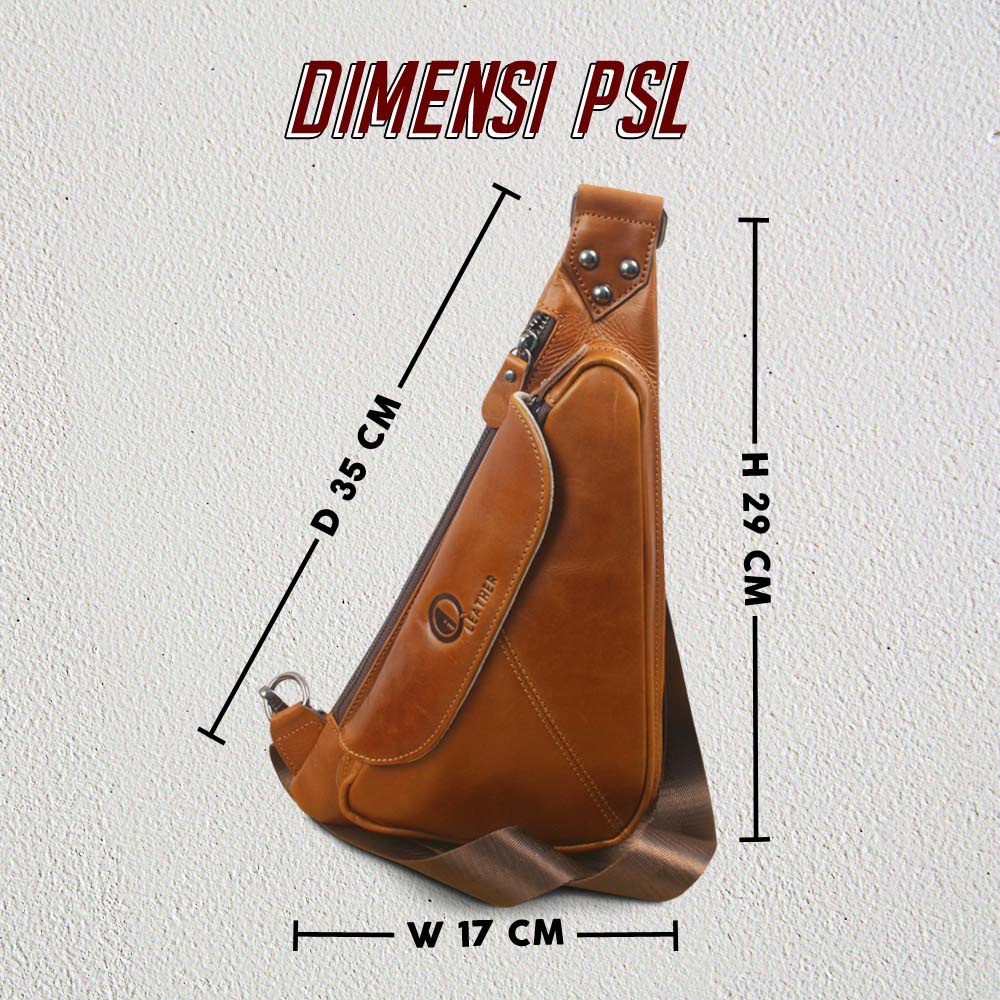 Tas Selempang Pria Kulit Sapi Asli Terbaik Model Pistol Modern Kualitas Premium  PSL KUALITAS TERJAMIN MEMUASKAN