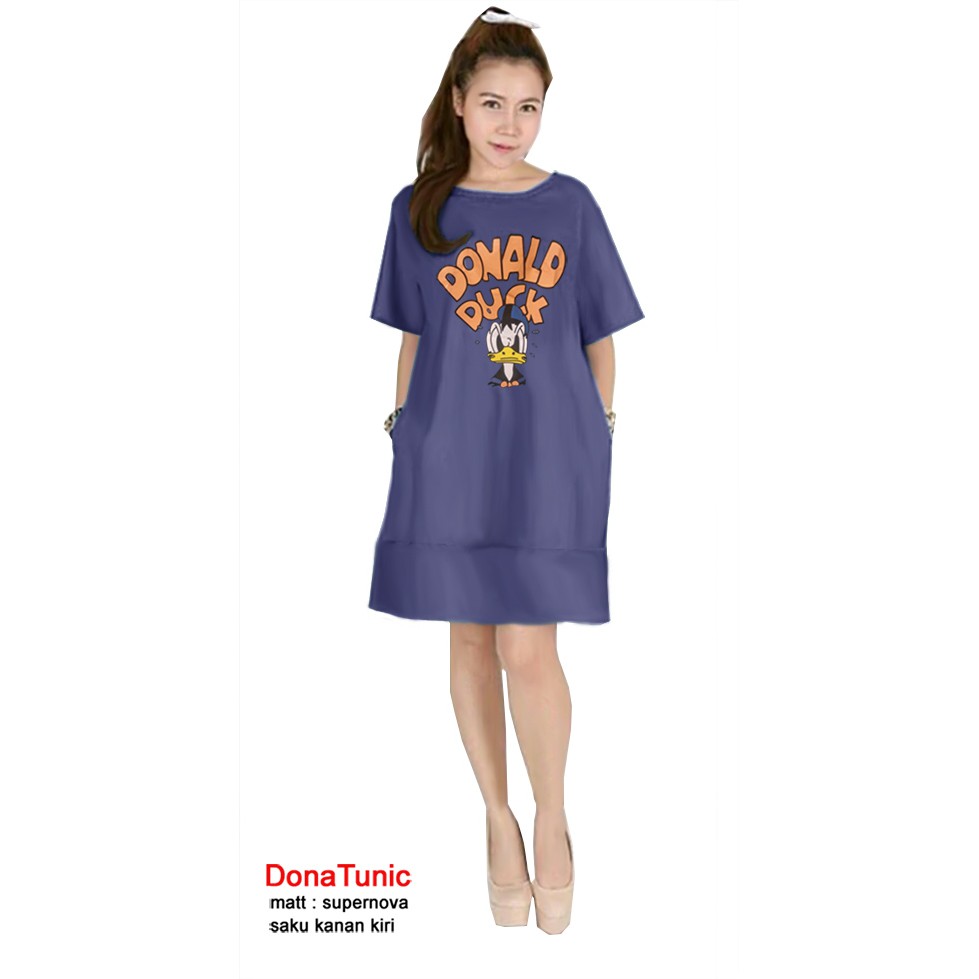 Dona Tunik - Logo Smile (LS) - Ukuran XL-XXL - Matt Katun Supernova