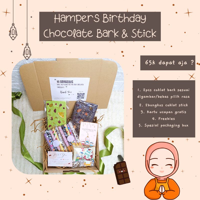 

HAMPERS LEBARAN CHOCOLATE BARK / KADO ULANGTAHUN / VALENTINE / ANNIVERSARRY