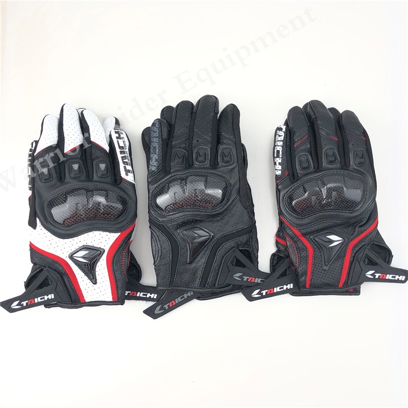 Sarung Tang Motor Taichi RST 390 Motor Full Finger Gloves Kulit Bahan Serat Karbon Dukung COD