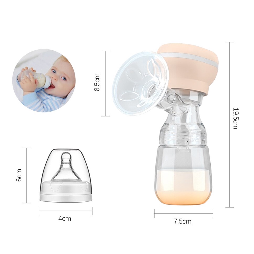 Pompa asi Elektrik Portable / Rechargeable Single Electric Breast Pump / perlengkapan bayi Tanpa Rasa Sakit Painless Tanpa Kabel Botol Susu Bayi Produk Bayi