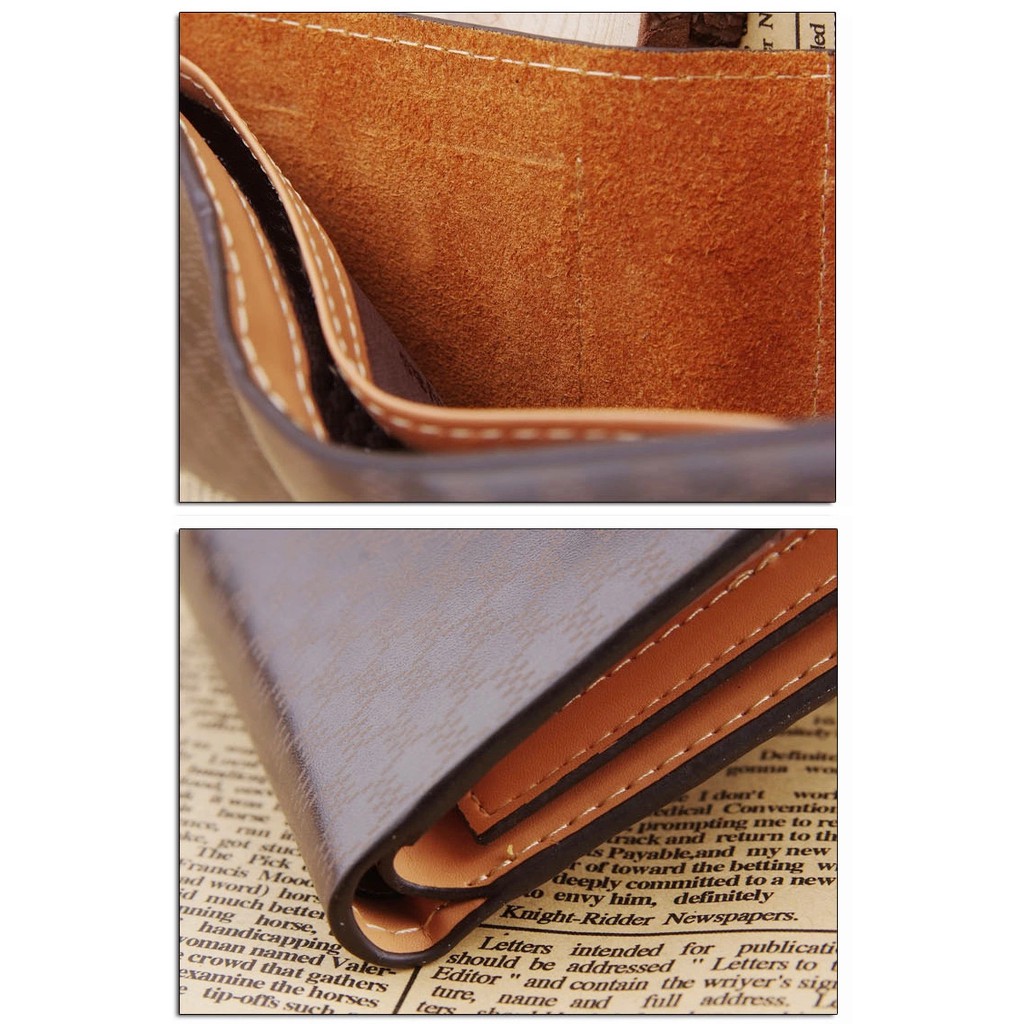 Dompet Pria Tipis Dompet Slim Dompet Kulit Pria Dompet Lipat Pria Kulit Import PIDENGBAO D3201-1