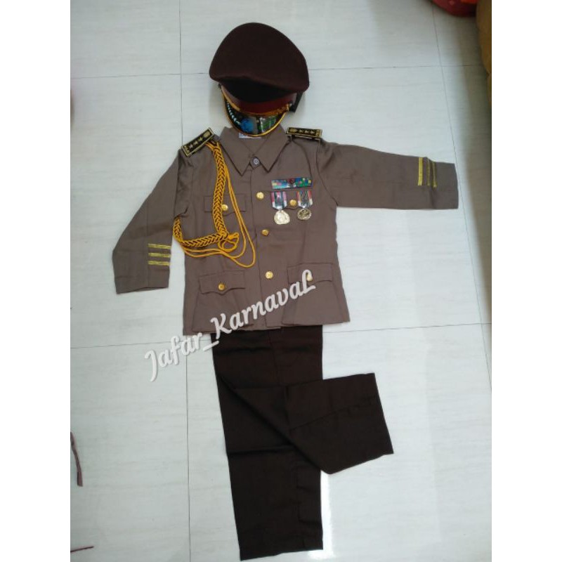 BAJU POLISI ANAK PANGKAT JENDERAL/BAJU POLIS COWOK JENDERAL/BAJU KARNAVAL