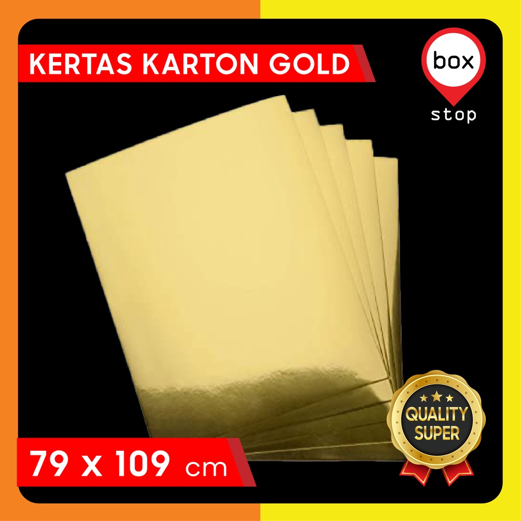 

Karton Emas - Kertas Emas - Gold Paper - 79x109 cm (3 lb)