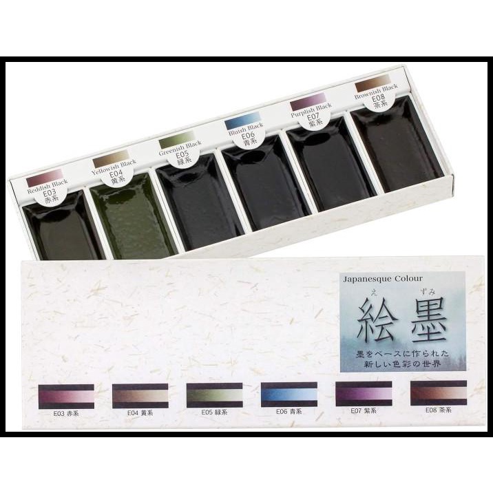 

15452 Boku Undo Gansai Sumi-E Paint 6-Set Color