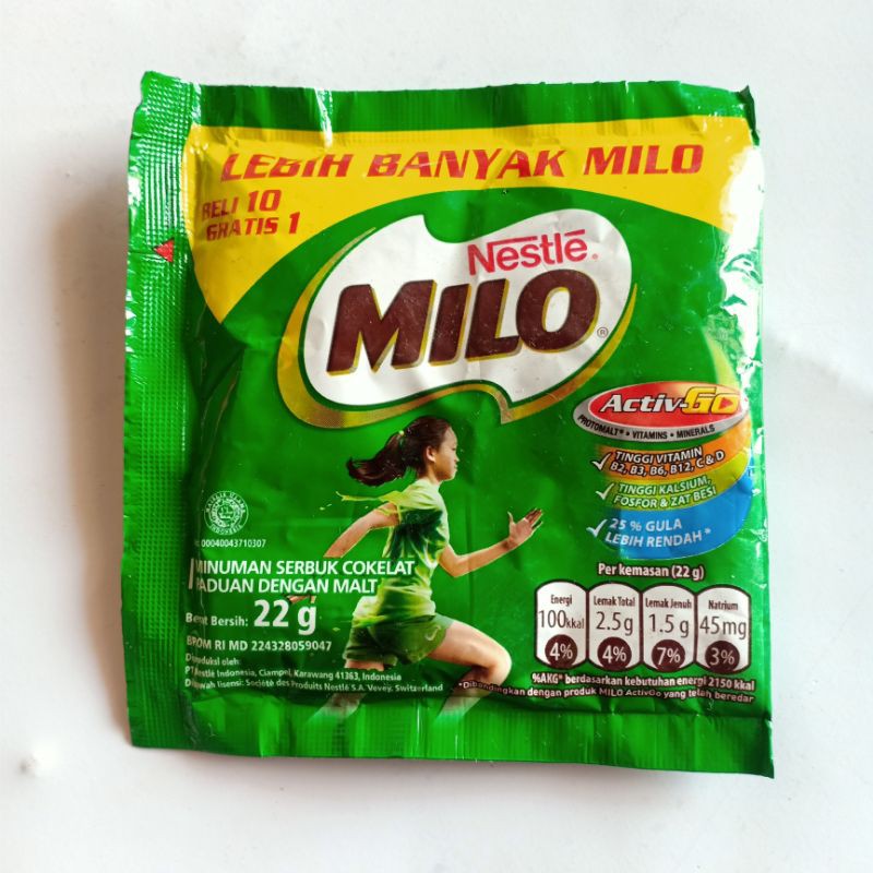 Milo minuman serbuk cokelat susu bubuk saset 22 gram sachet murah