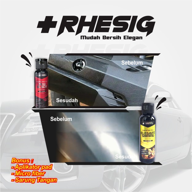 Paket Motor Kendaraan Rhesig kinclong seperti baru (Penghitam body kasar bodi kusam motor permanen +