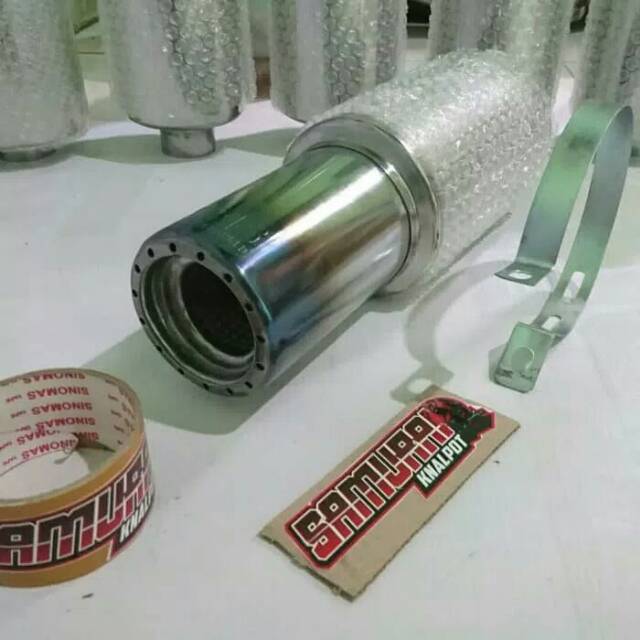 knalpot Mobil HKS HKS GRONEL BURNTIP mufler HKS Dronel Biru ready stok knalpot mobil HKS