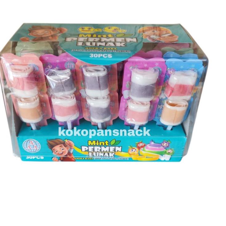 

Laku keraz--AAA PELANGI ROLL Candy Box isi 30 pcs