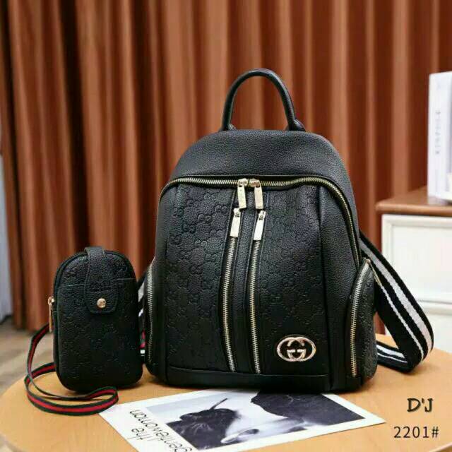 Backpack 2in1 dua res tas ransel wanita fashion mewah harga murah multifungsi tas lokal batam