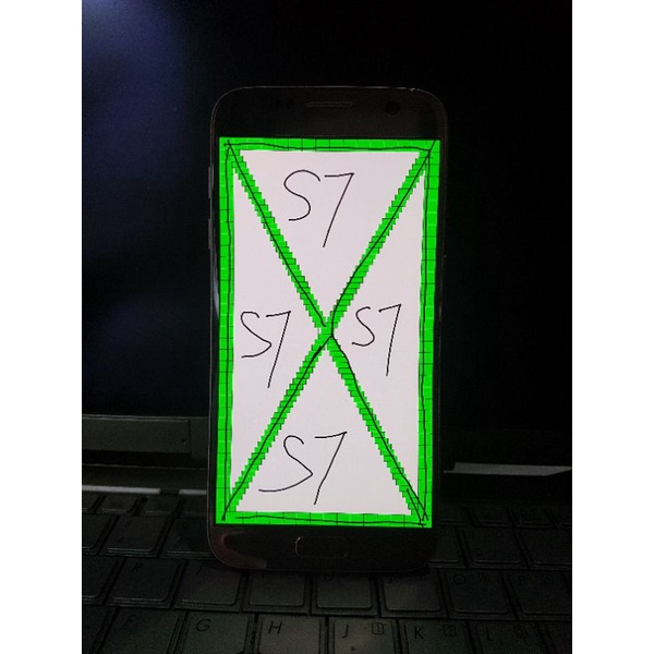 LCD Samsung S7 Flat Inter Original Copotan MINUS dikit