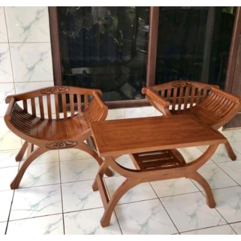 PROMO KURSI TERAS FURNITURE YUYU JATI JEPARA | KURSI TERAS YUYU