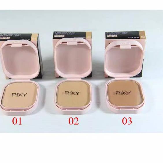 【SAME PRICE】 PIXY UV Whitening Two Way Cake Perfect Last | REFILL | Bedak Padat (Terbaik)/【5.5 SALE】