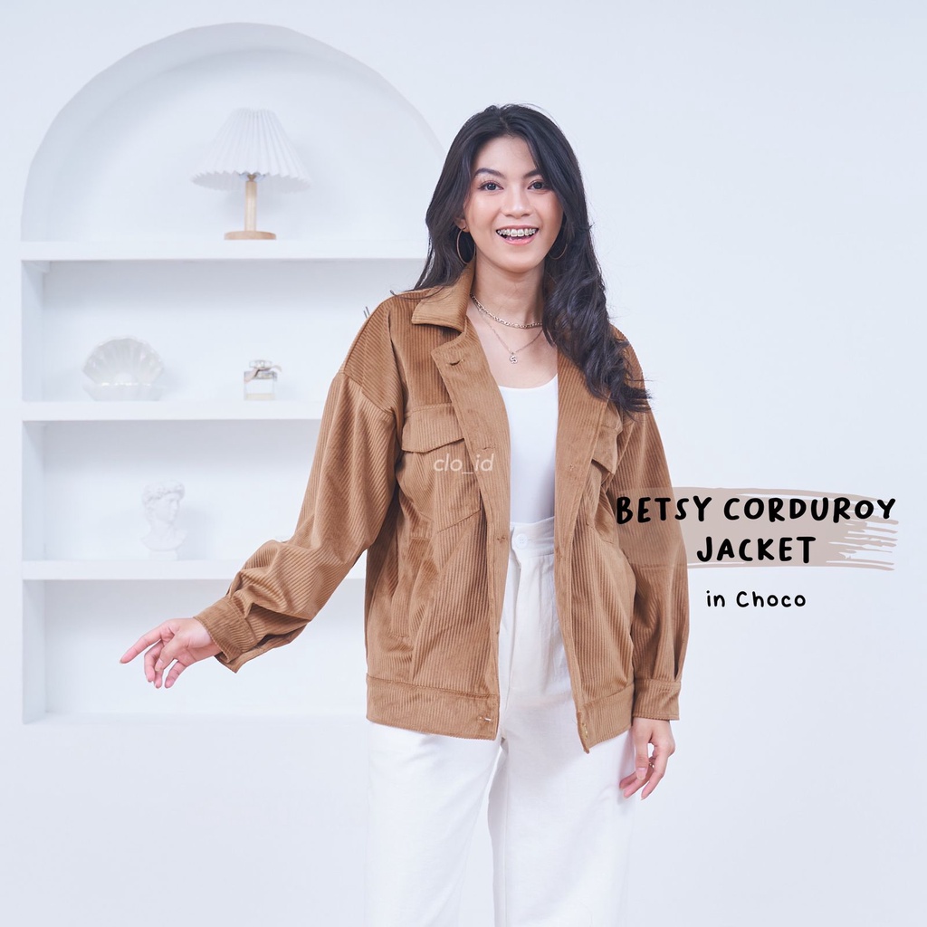 HAICLO Betsy Corduroy Jacket-Choco