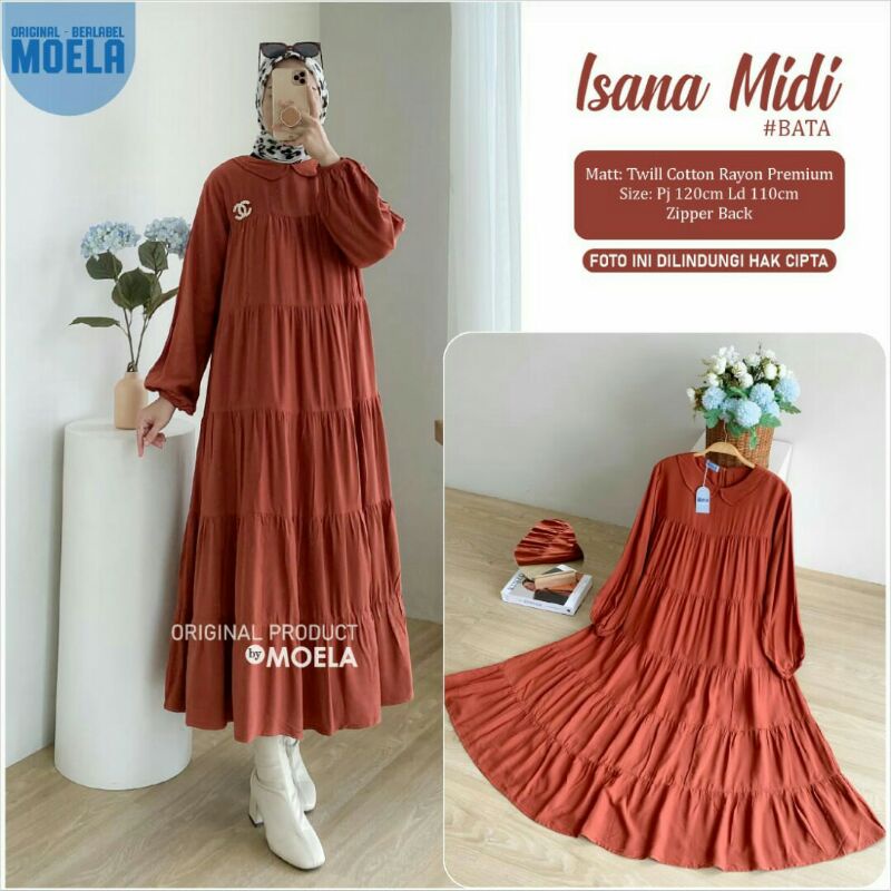 MARITA  &amp; CERIS ,ISANA,BALO Midi Dress Ori by Moelas