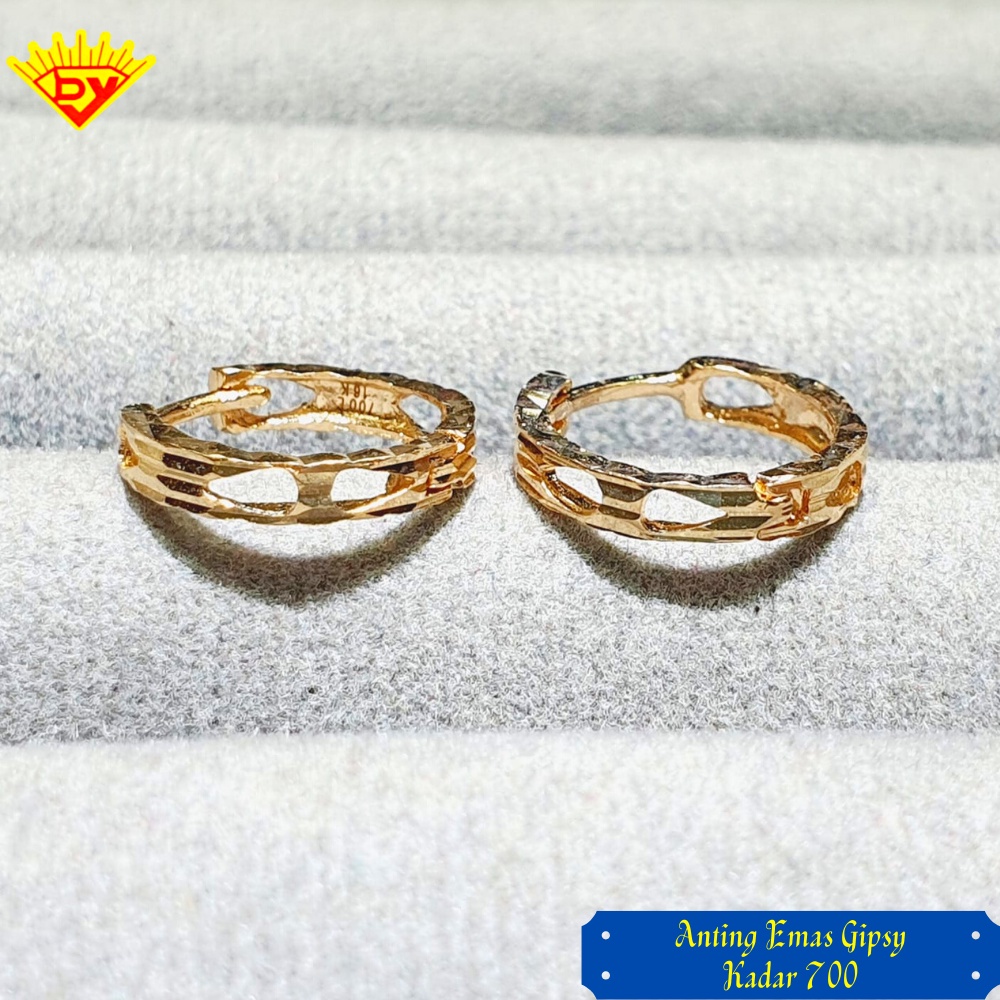 Anting Emas Gipsy Kadar Emas 70%