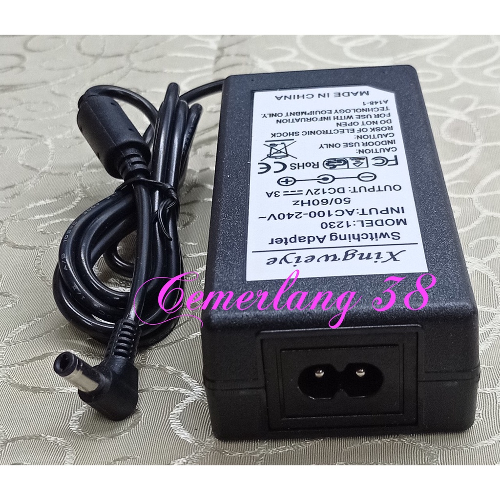 Adaptor CCTV / Hiviksion / LED Strip Dvr 12V 3A ADAPTOR POWER SUPPLY 12 V AC TO DC 3 A