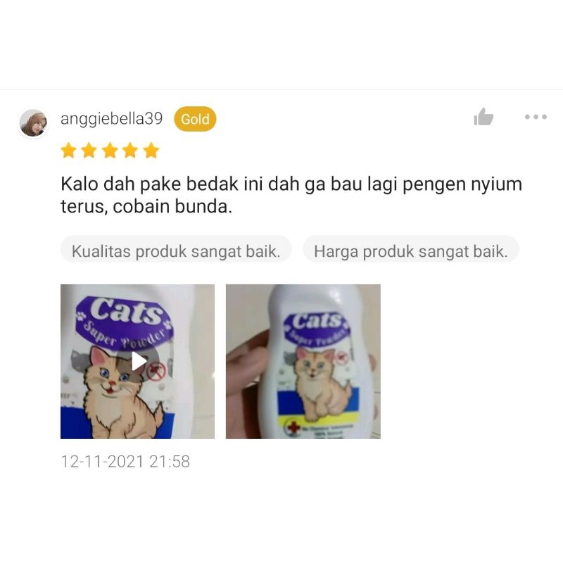 Bedak Wangi Anti Jamur Bau Kucing Cats Super Powder FEFARM