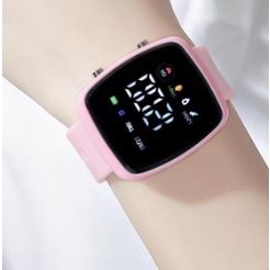 Jam Tangan LED Digital Wanita Pria Rubber Korea Style Fashion L3