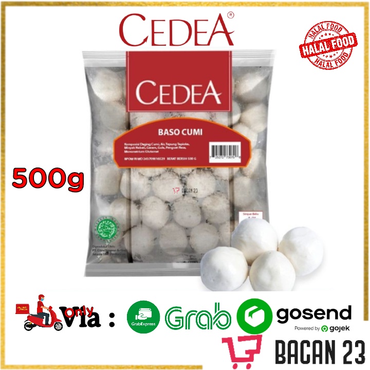 Cedea Baso Ikan Cumi (500gr) / Bakso Ikan Frozen Food / Bacan23 - Bacan 23