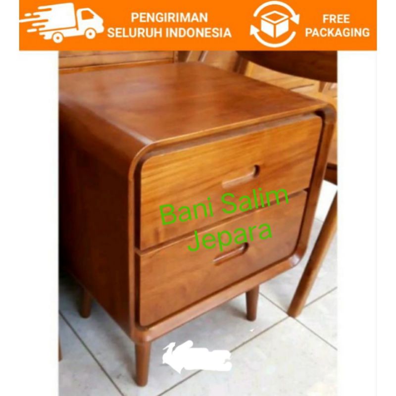 NAKAS KUBUS KOTAK RETRO / NAKAS MINIMALIS KOTAK KAYU JATI GRADE A