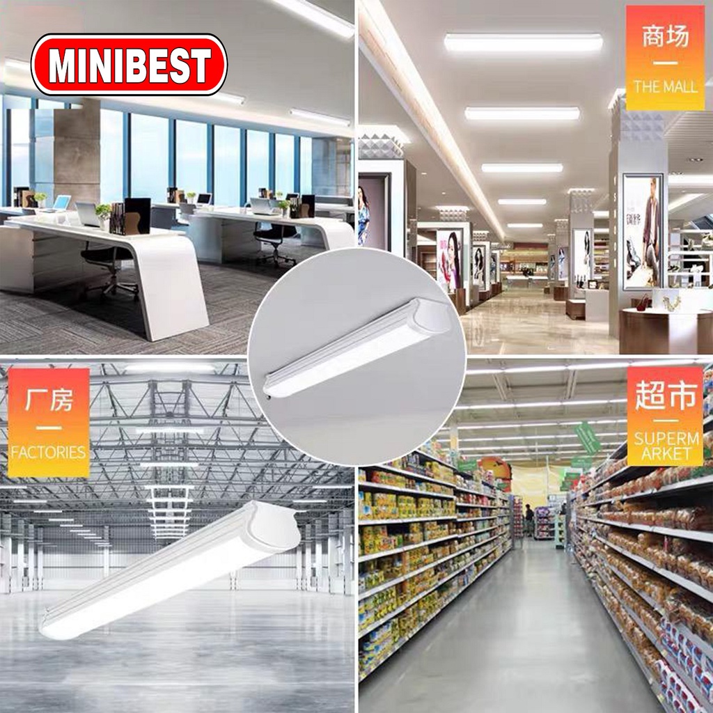 MINIBEST LAMPU LED Kap TL Waterproof 20w 40watt 120cm IP65 Outdoor lampu tl led panjang