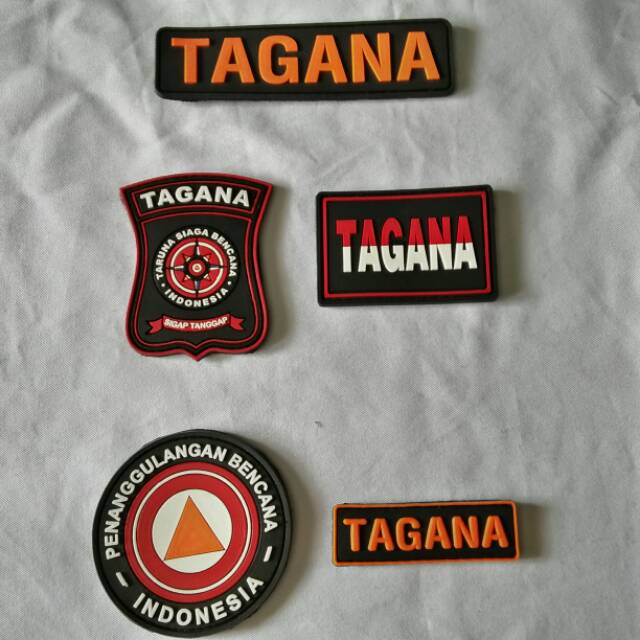 Patch rubber/logo tagana set