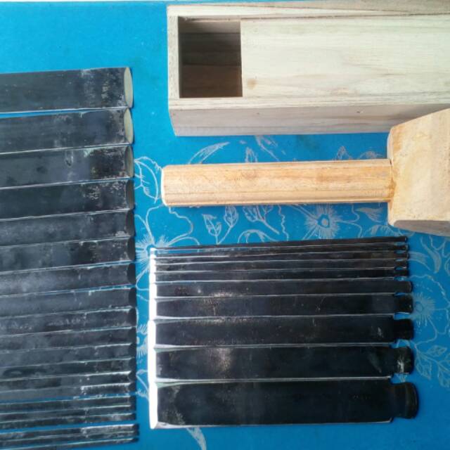 Alat pahat ukir kayu baja tebal standar 1 set