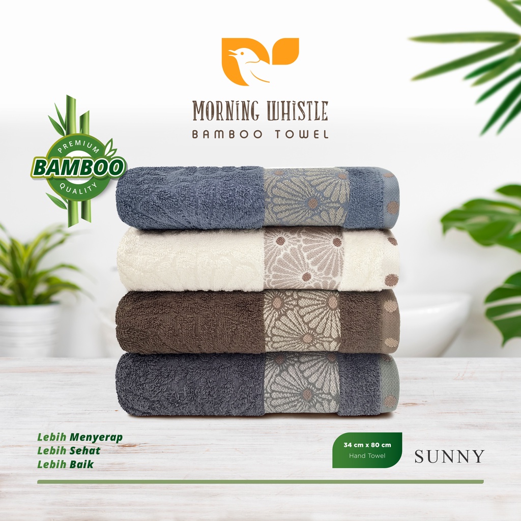 Handuk Terry Palmer Bambu Morning Whistle Bamboo SUNNY / Handuk Travel / Hand Towel 34 x 80 cm | 50 x 100 cm