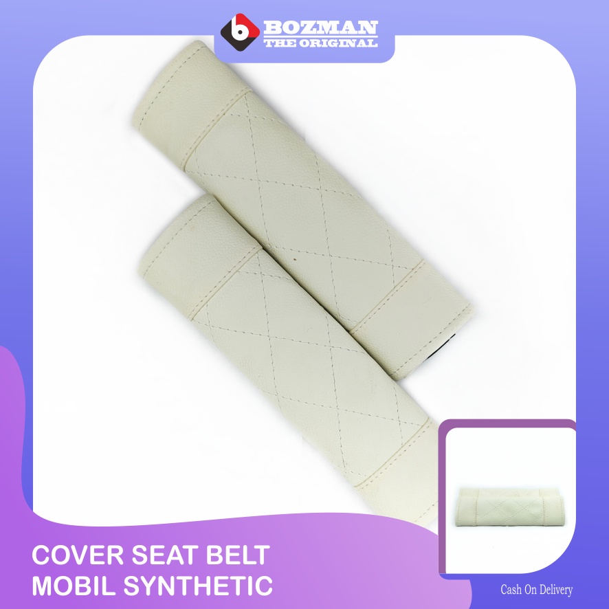 Cover Seat Belt Bahan Kulit Premium (Syntehtic Leather)