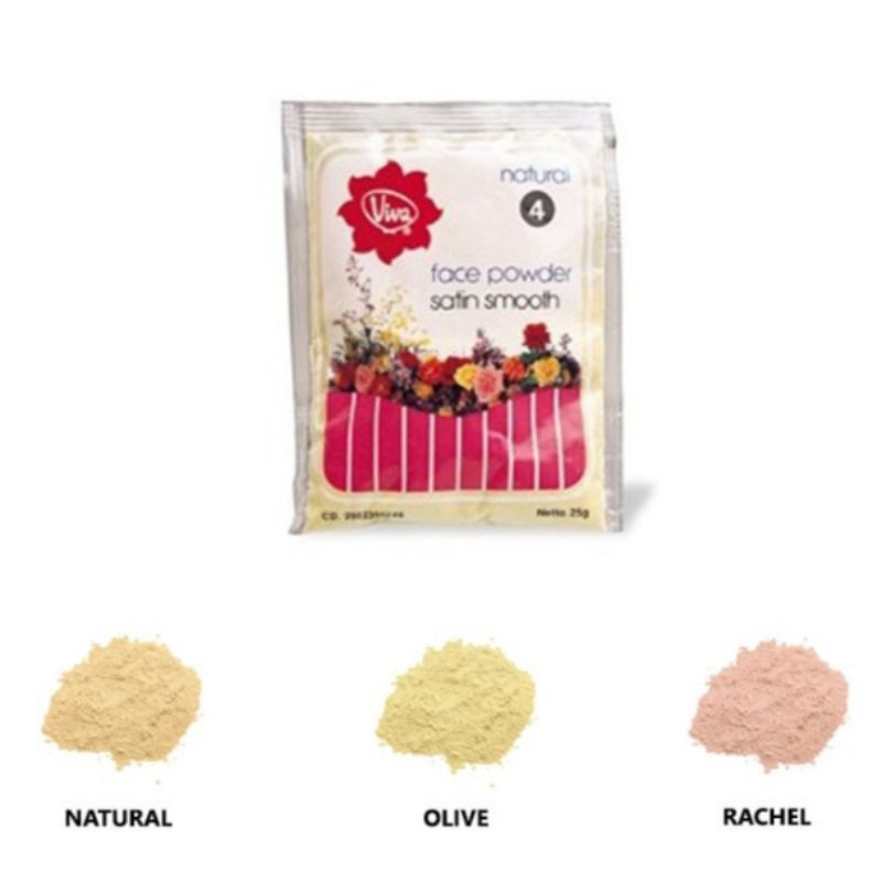 Viva Bedak Tabur Sachet / Bedak Zak Viva Face Powder Satin Smooth Refill 15 gr dan 25 gr /