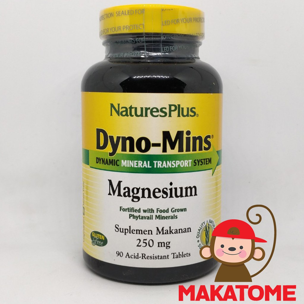 Natures Plus DYNOMINS MAGNESIUM 250 MG 90 nature s Dyno Mins 250mg naturesplus dyno-mins nature's