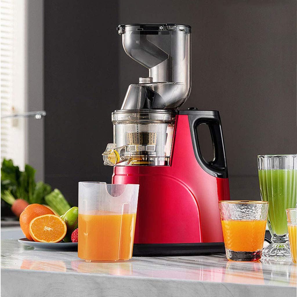 Slow Juicer Extractor RPM 65, Cold Press Juicer untuk Sayuran dan Buah, 95% Hasil Jus Cold Press Juicer Extractor dengan Motor Tenang &amp; Fungsi Mundur, Bebas BPA