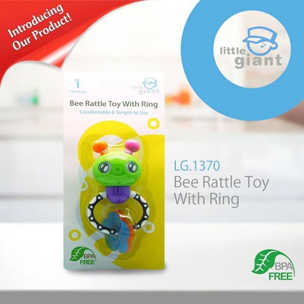 Little Giant Bee Rattle Toy With Ring 1370
