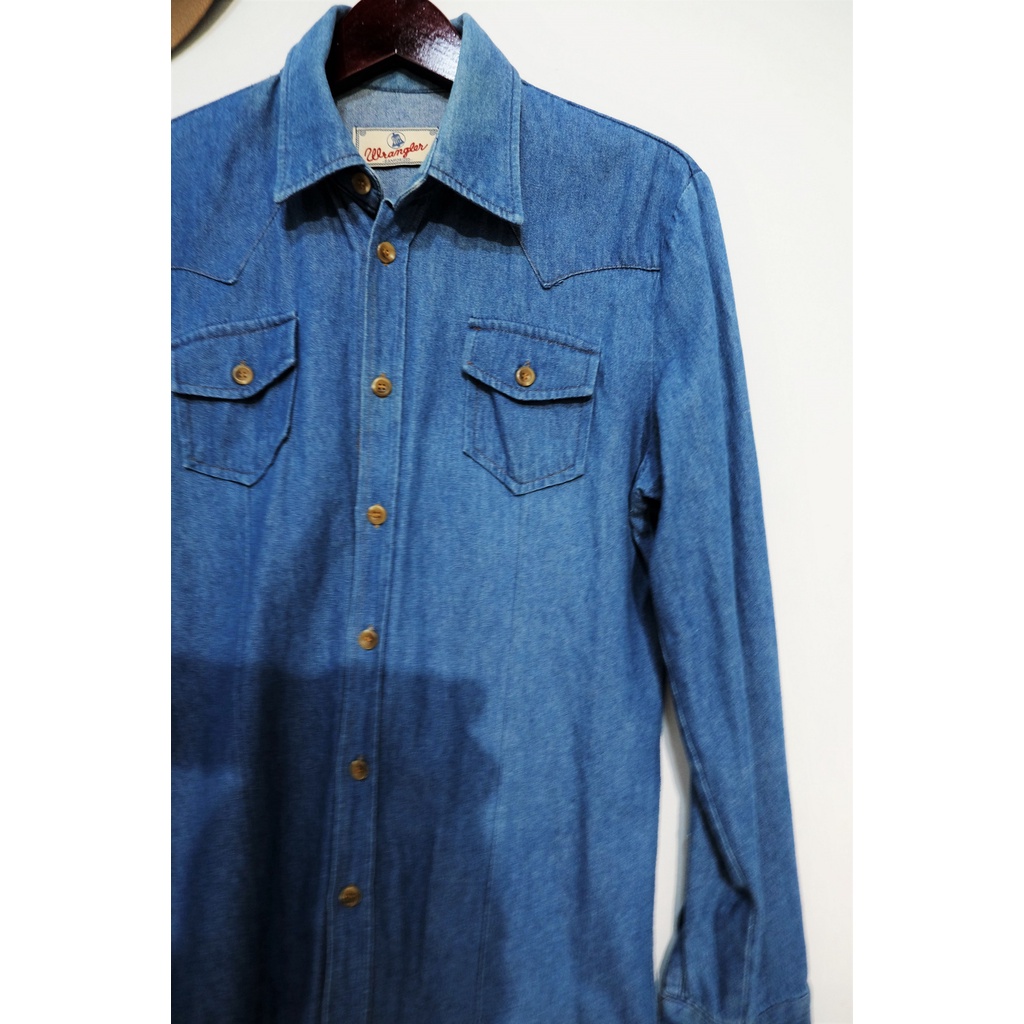 Kemeja Jeans Pria Second Lengan Panjang Casual Vintage